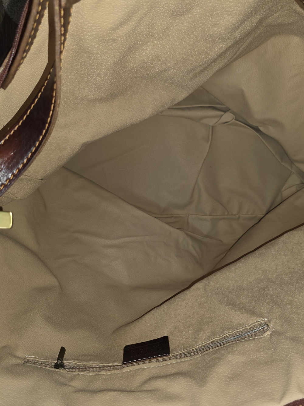 Italian Leather Duffle Bag Vero Cuoio Lavorazione Artigianale Weekender - Picture 7 of 9